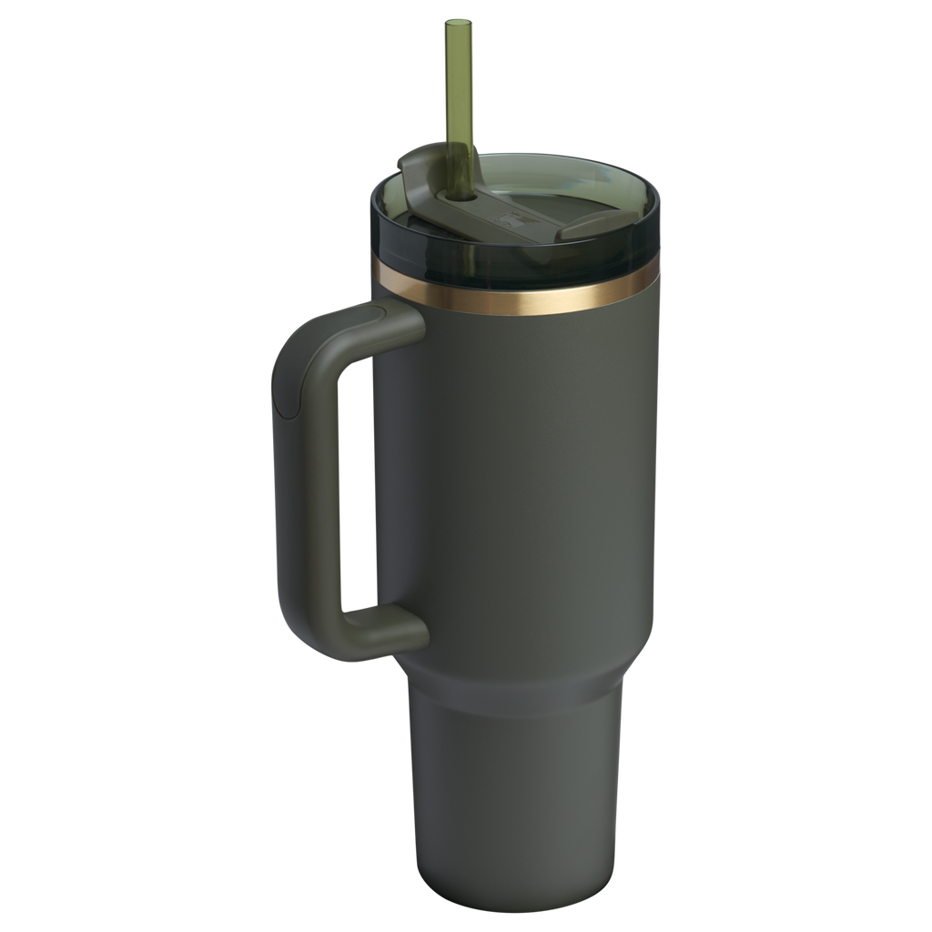 Double-Wall Vacuum The Quencher H2.0 Flowstate Tumbler  | Stanley Create D332L - 40oz Large Capacity Car-Cup Friendly Quencher Detail