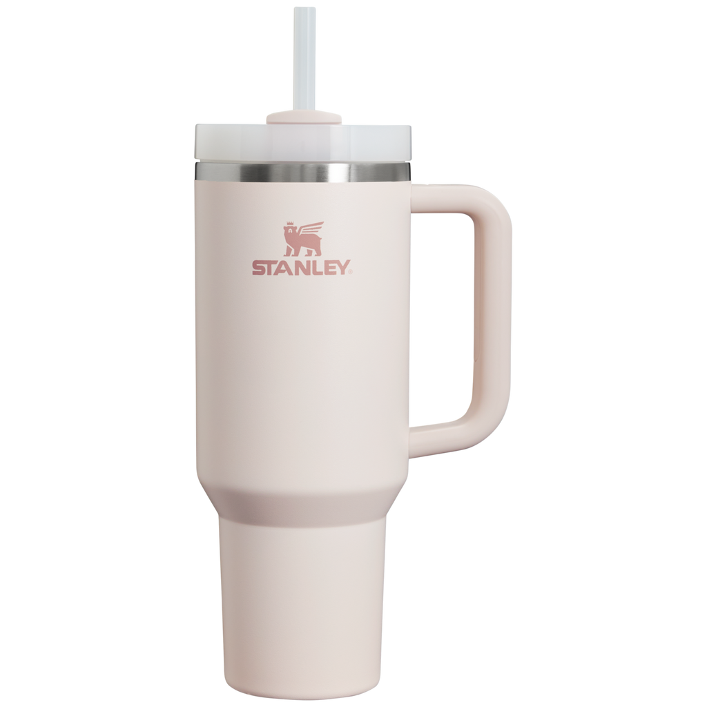 Double-Wall Vacuum The Quencher H2.0 Flowstate Tumbler  | Stanley Create D332L - 40oz Large Capacity Car-Cup Friendly Quencher - Rose Quartz 2.0