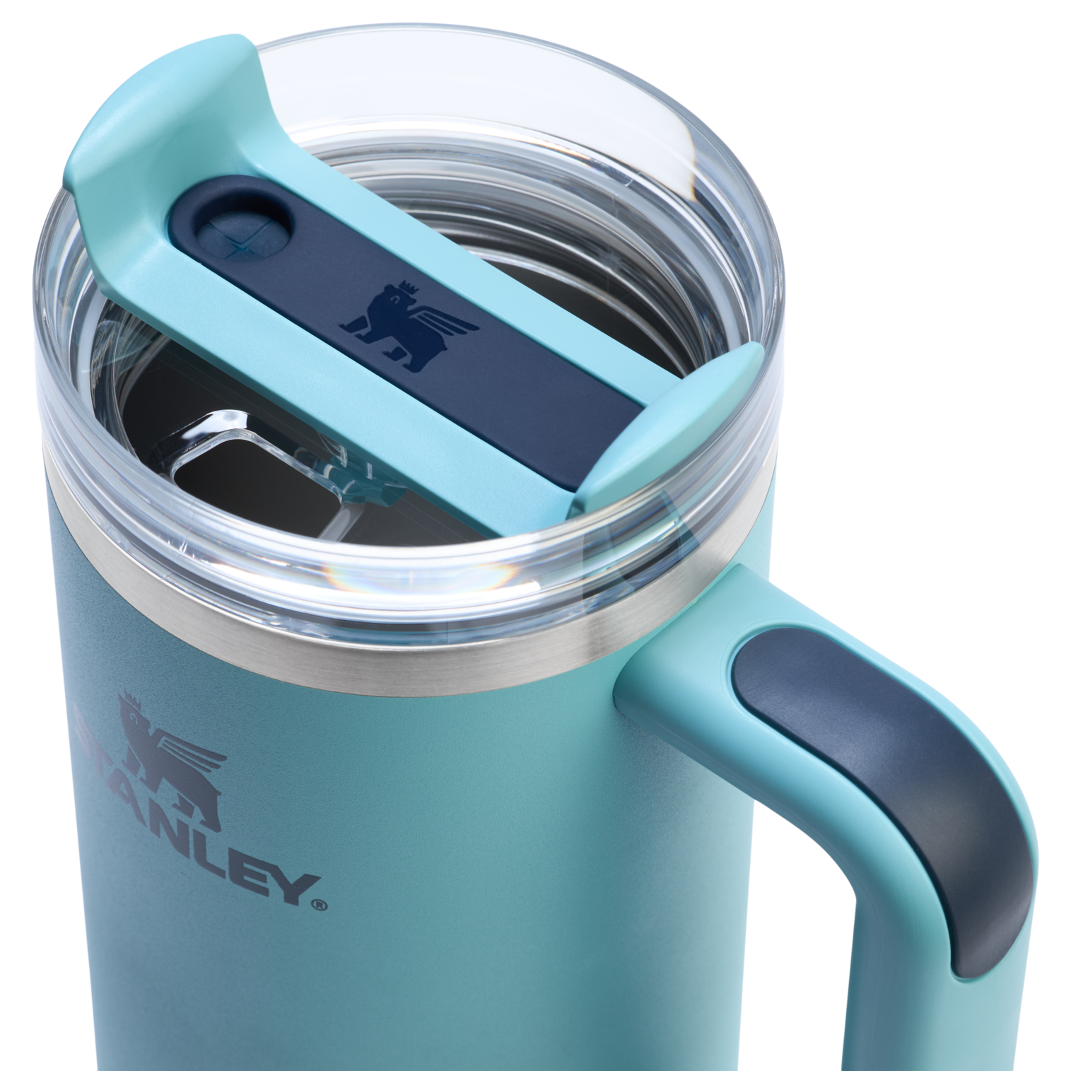 Double-Wall Vacuum The Quencher H2.0 Flowstate Tumbler | Stanley Create D331C - FlowState 3-Position Lid Insulated Travel Mug Detail