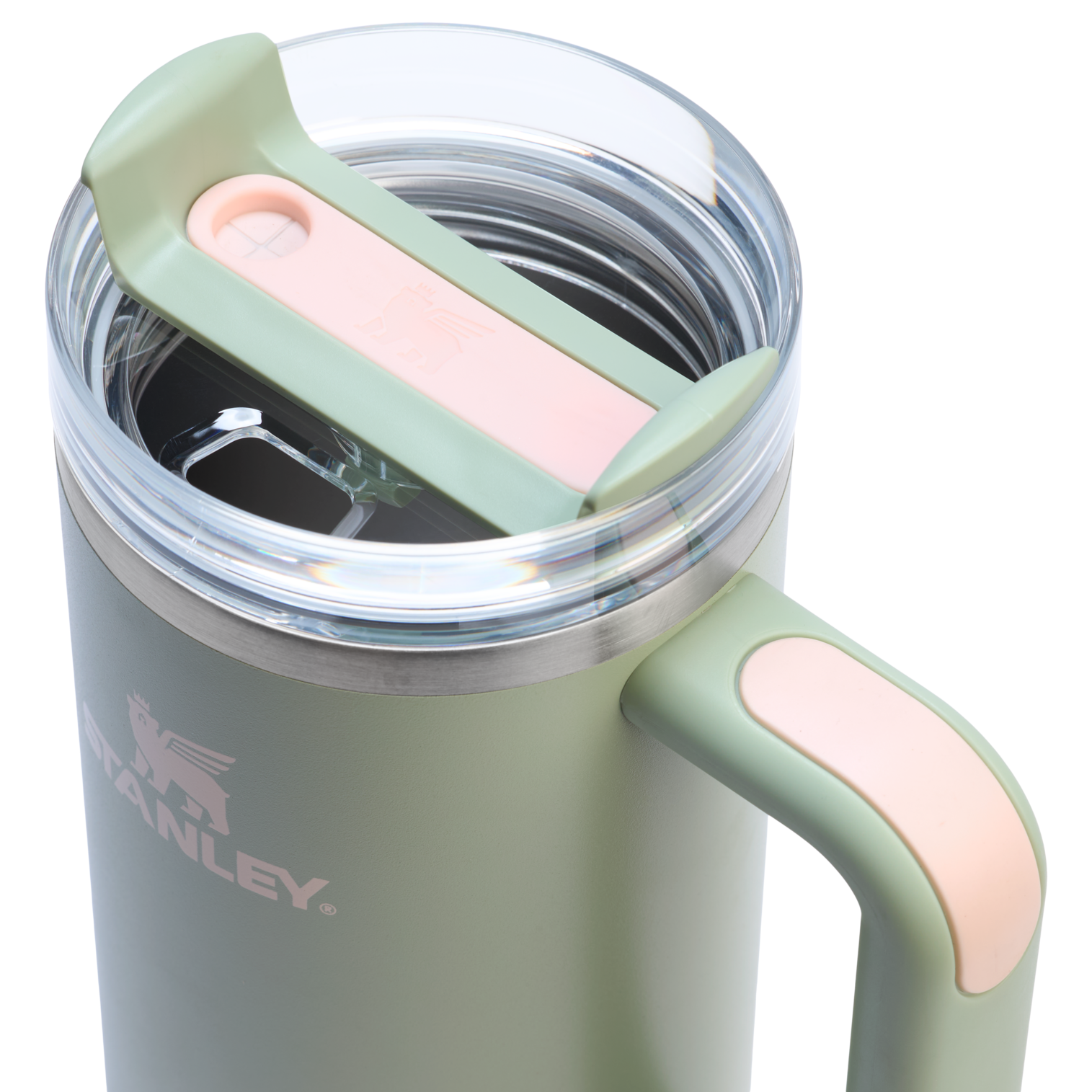 Double-Wall Vacuum The Quencher H2.0 Flowstate Tumbler | Stanley Create D331C - FlowState 3-Position Lid Insulated Travel Mug Detail