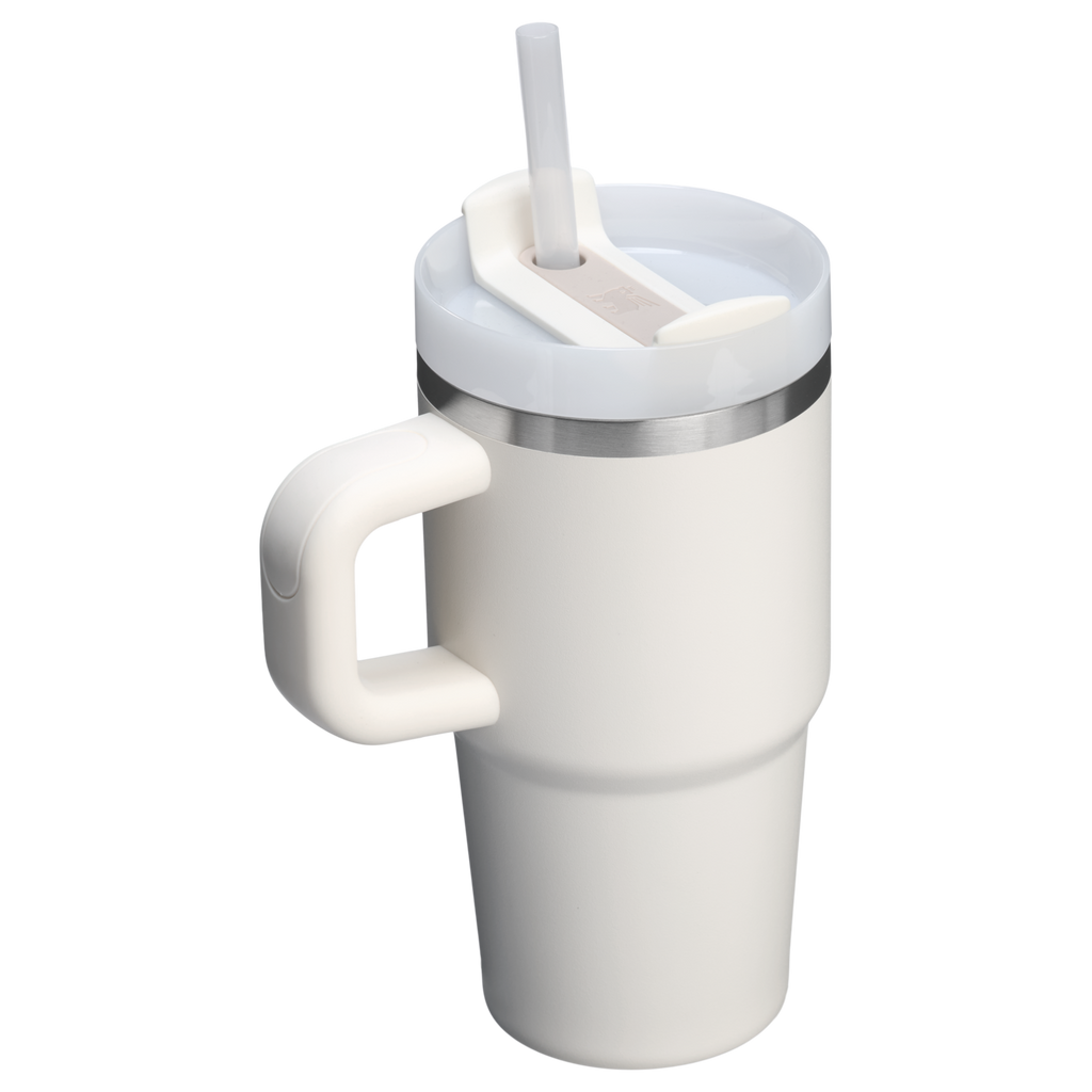 Double-Wall Vacuum The Quencher H2.O Flowstate Tumbler with Handle | Stanley Create D309N - Double-Wall Vacuum Insulated Travel Tumbler with Straw Detail