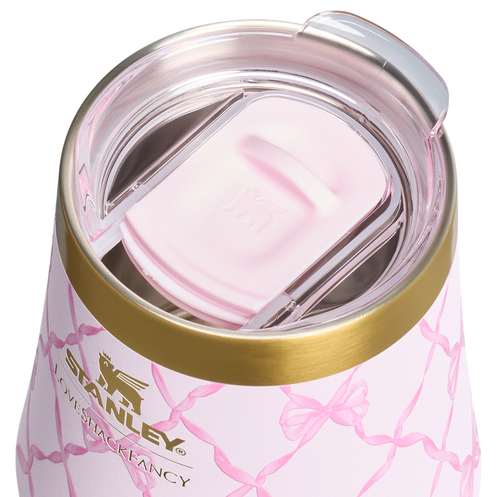 Vacuum Insulated Wine Stanley 1913 x LoveShackFancy Holiday Reserve Wine Tumbler D367F - Elegant Stemless Vacuum Insulated Wine Tumbler Detail
