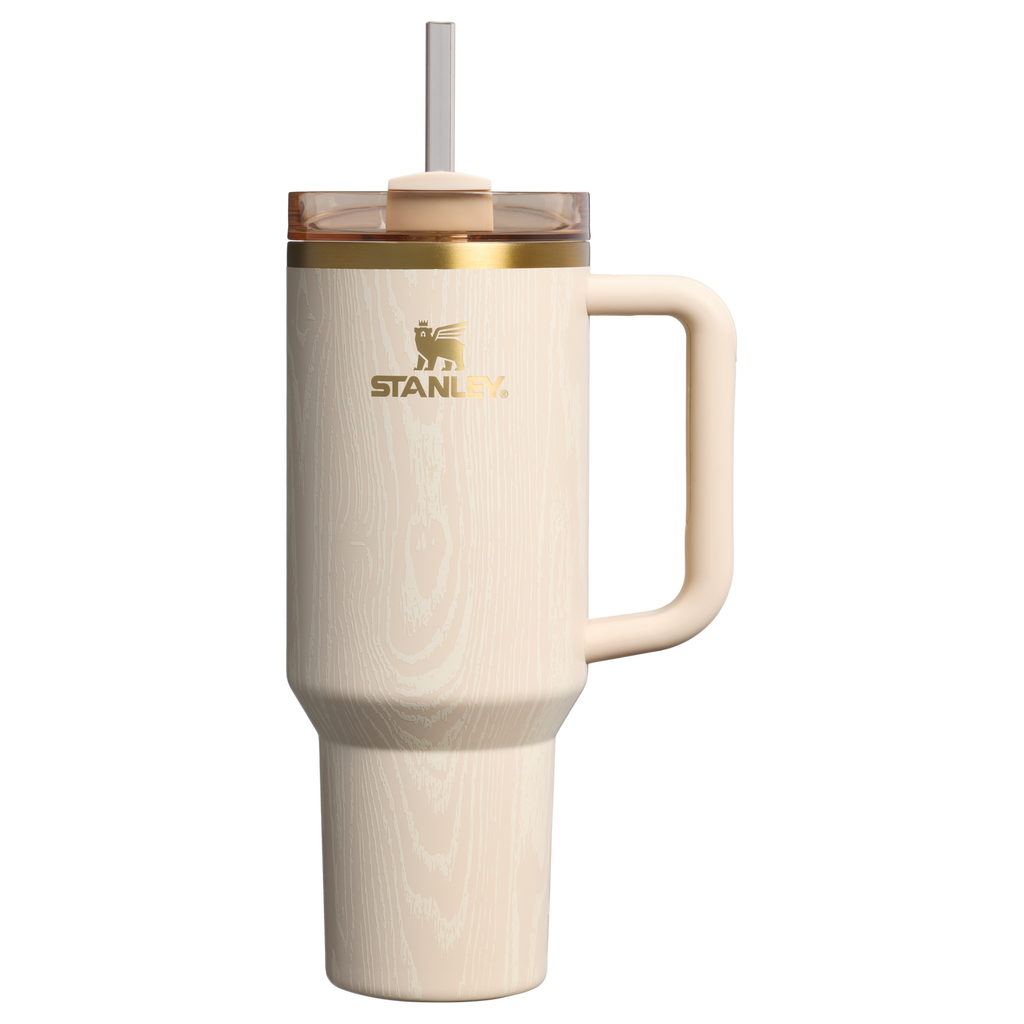 Car-Cup Friendly The Cheers & Cheer Quencher H2.0 Flowstate Tumbler D188Q - Premium Stainless Steel Straw Cup for All-Day Hydration - Birch Woodgrain