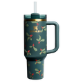 Car-Cup Friendly The Cheers & Cheer Quencher H2.0 Flowstate Tumbler D188Q - Premium Stainless Steel Straw Cup for All-Day Hydration - Holiday Botanical
