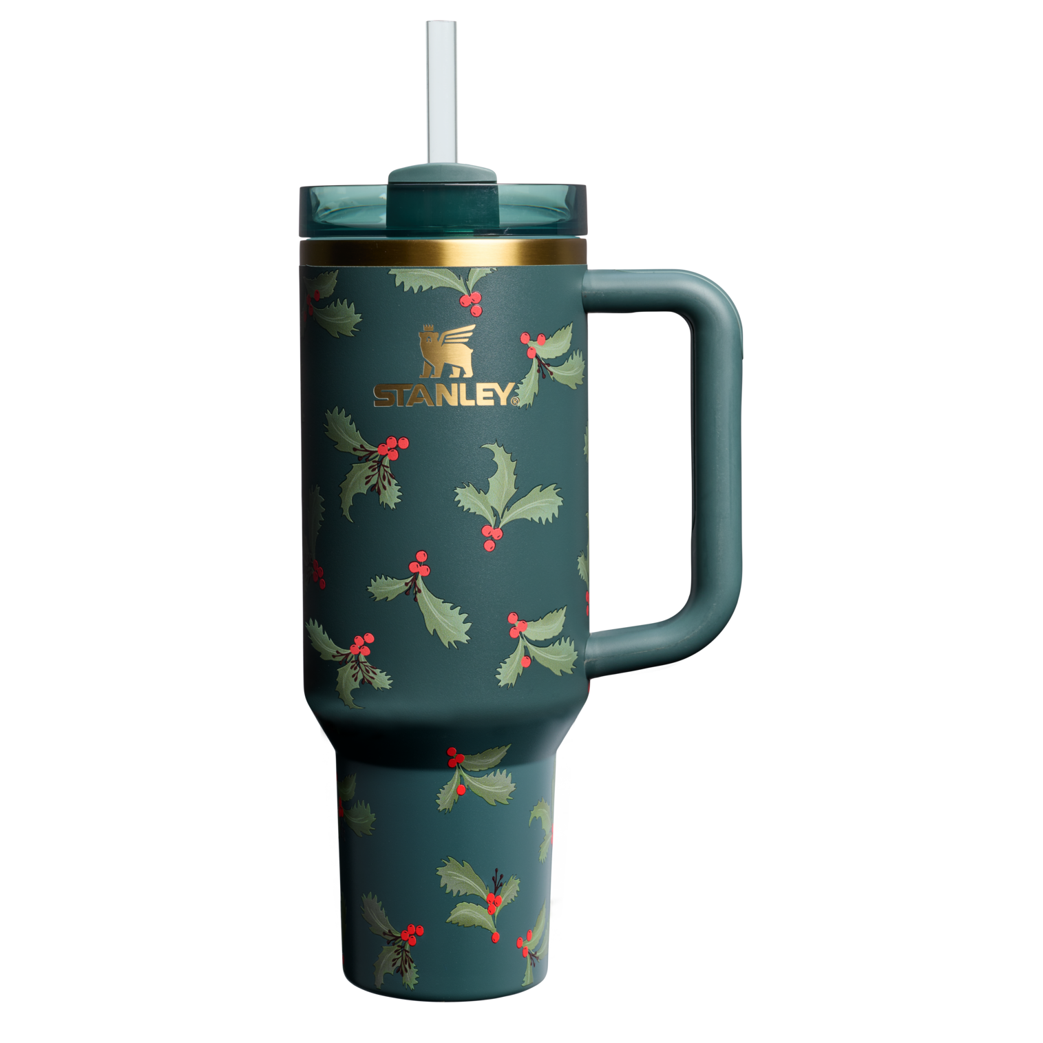 Car-Cup Friendly The Cheers & Cheer Quencher H2.0 Flowstate Tumbler D188Q - Premium Stainless Steel Straw Cup for All-Day Hydration - Holiday Botanical
