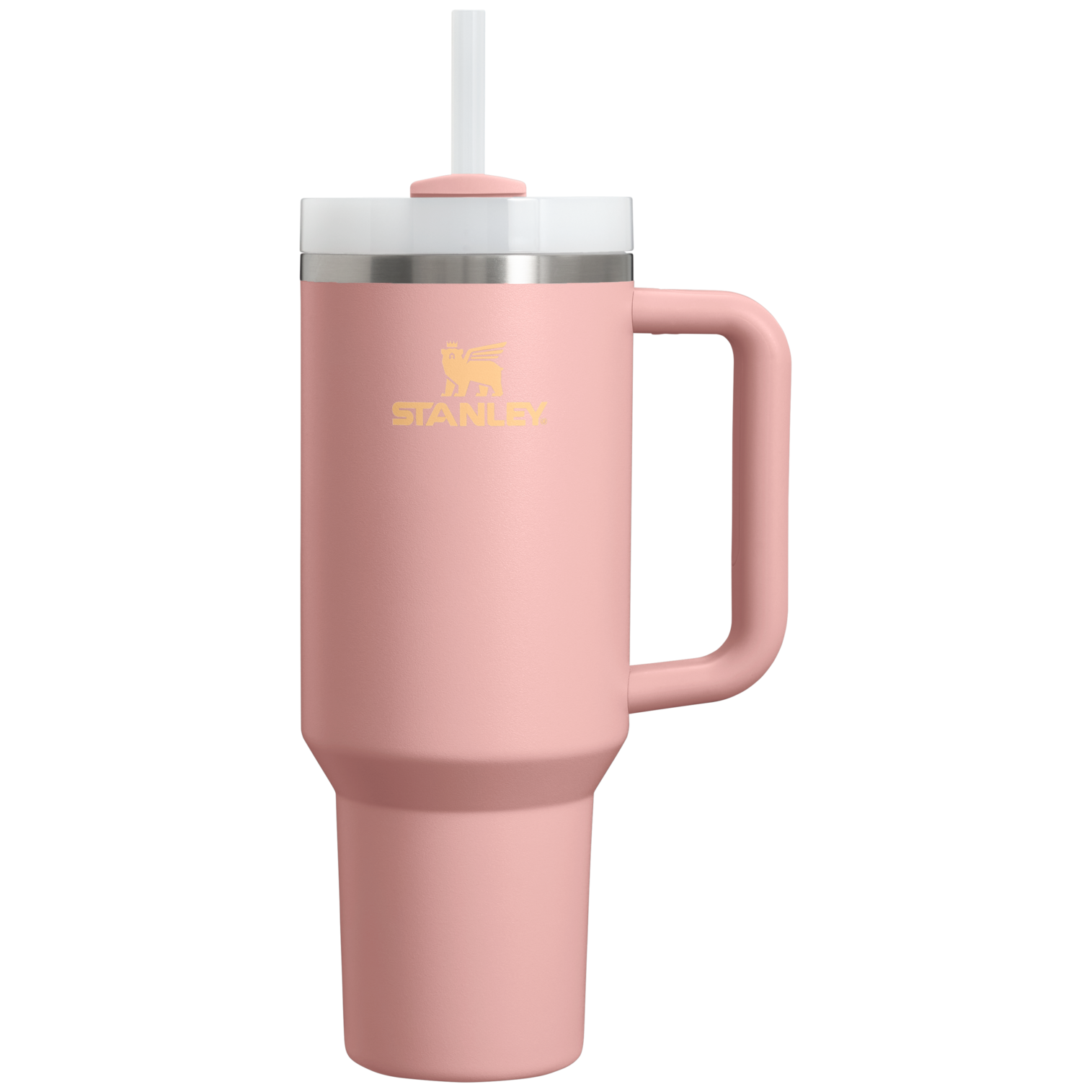 Double-Wall Vacuum The Quencher H2.0 Flowstate Tumbler  | Stanley Create D332L - 40oz Large Capacity Car-Cup Friendly Quencher - Peach Rose