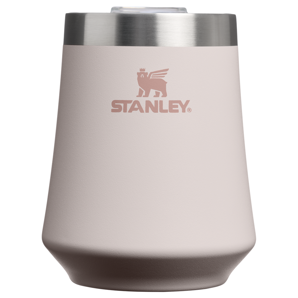 Vacuum Insulated Wine The Reserve Wine Tumbler | Stanley Create D302P - Premium Insulated Egg-Shaped Wine Glass for Outdoors - Rose Quartz