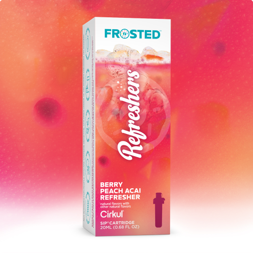 Refreshing Electrolyte Frosted Berry Peach Acai Refresher 6837 - Sugar-Free Fruit Flavor Cartridge Refill - Default Title