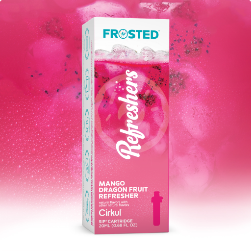 Zero-Calorie Frosted Mango Dragon Fruit Refresher 5X1T - Sugar-Free Fruit Flavor Cartridge Refill - Default Title